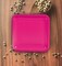 24 Count Hot Pink Square Paper Dinner Plates 9" Disposable Party Tableware